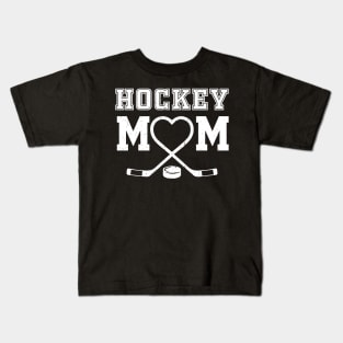 Hockey Mom tee Heart Hockey top Love Hockey Custom Hockey Player with any number Kids T-Shirt